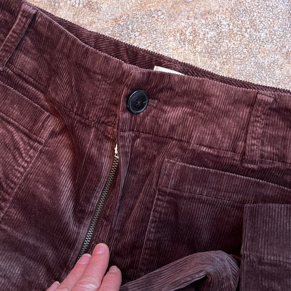 Anthropologie x Maeve Colette Wide-Leg Full Length Corduroy Pants Brown 30 NWT - Picture 9 of 13